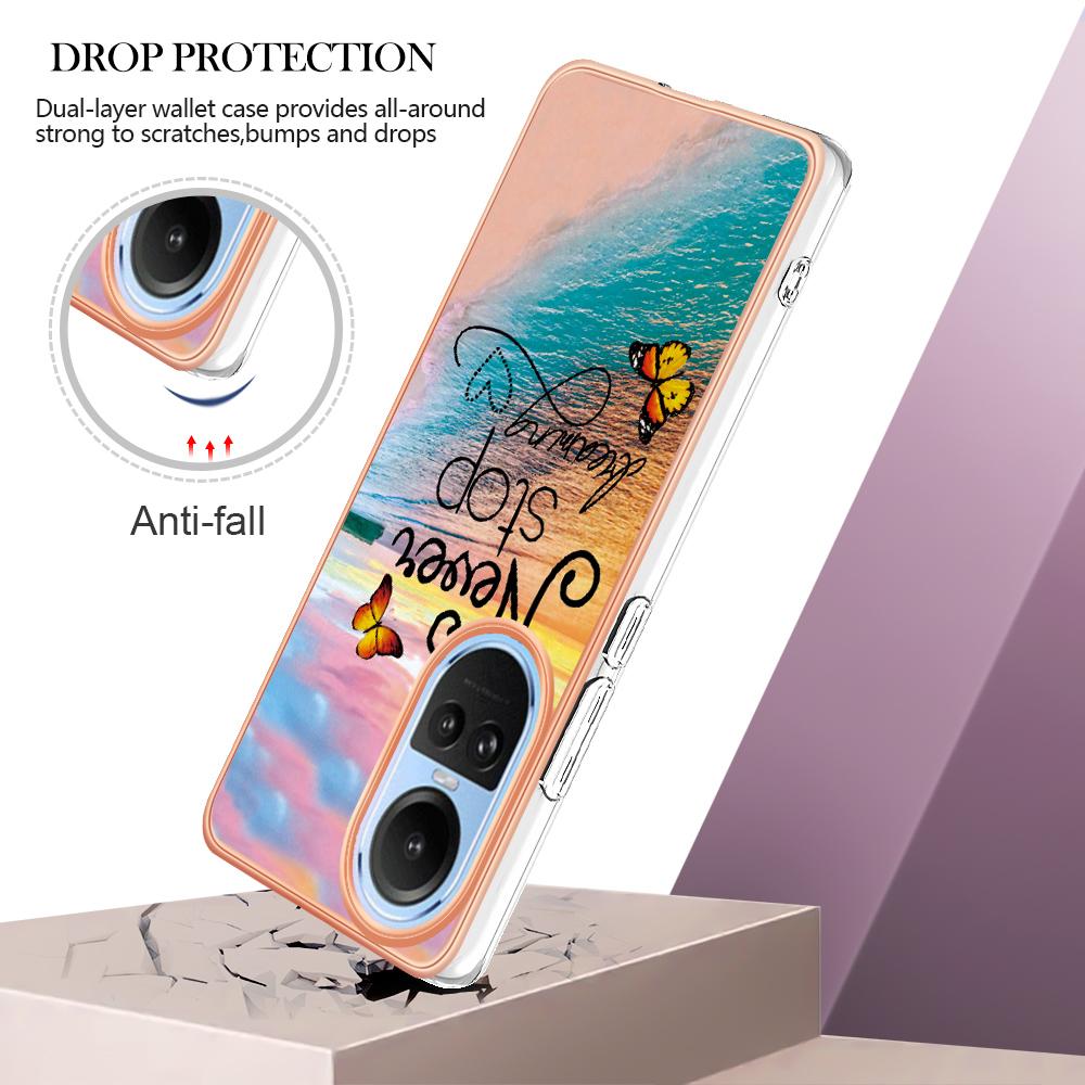For Oppo Reno10 5G (Global) Case with IMD Marble Flower Pattern TPU Mobile Back Cover Never Stop Dreaming
For Oppo Reno10 5G (Global) Case with IMD Marble Flower Pattern TPU Mobile Back Cover Never Stop Dreaming