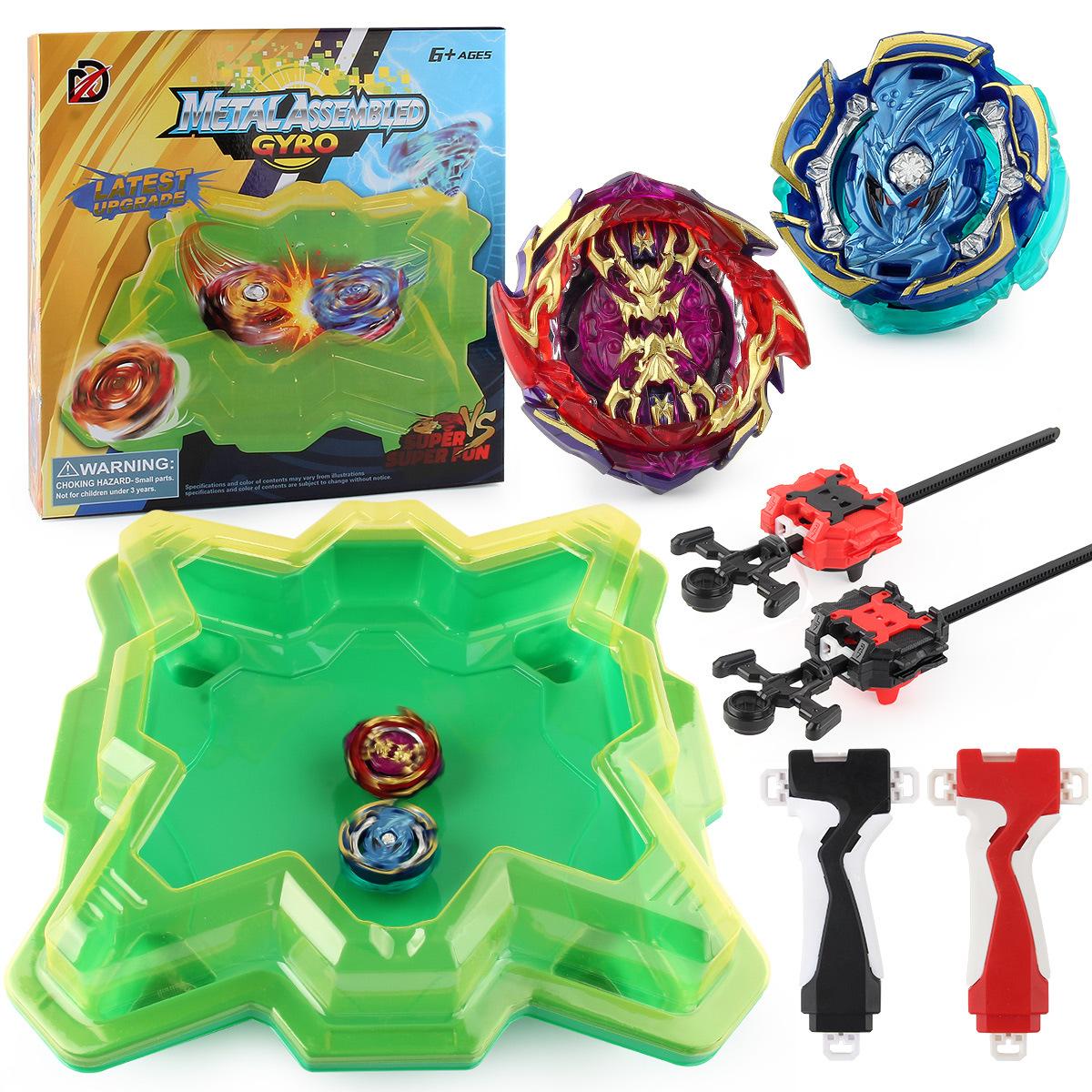 Alloy Spinning Exceptional Top Competition Set With Dual Launchers For Two Player Action XD16825B Green Set
Alloy Spinning Exceptional Top Competition Set With Dual Launchers For Two Player Action XD16825B Green Set