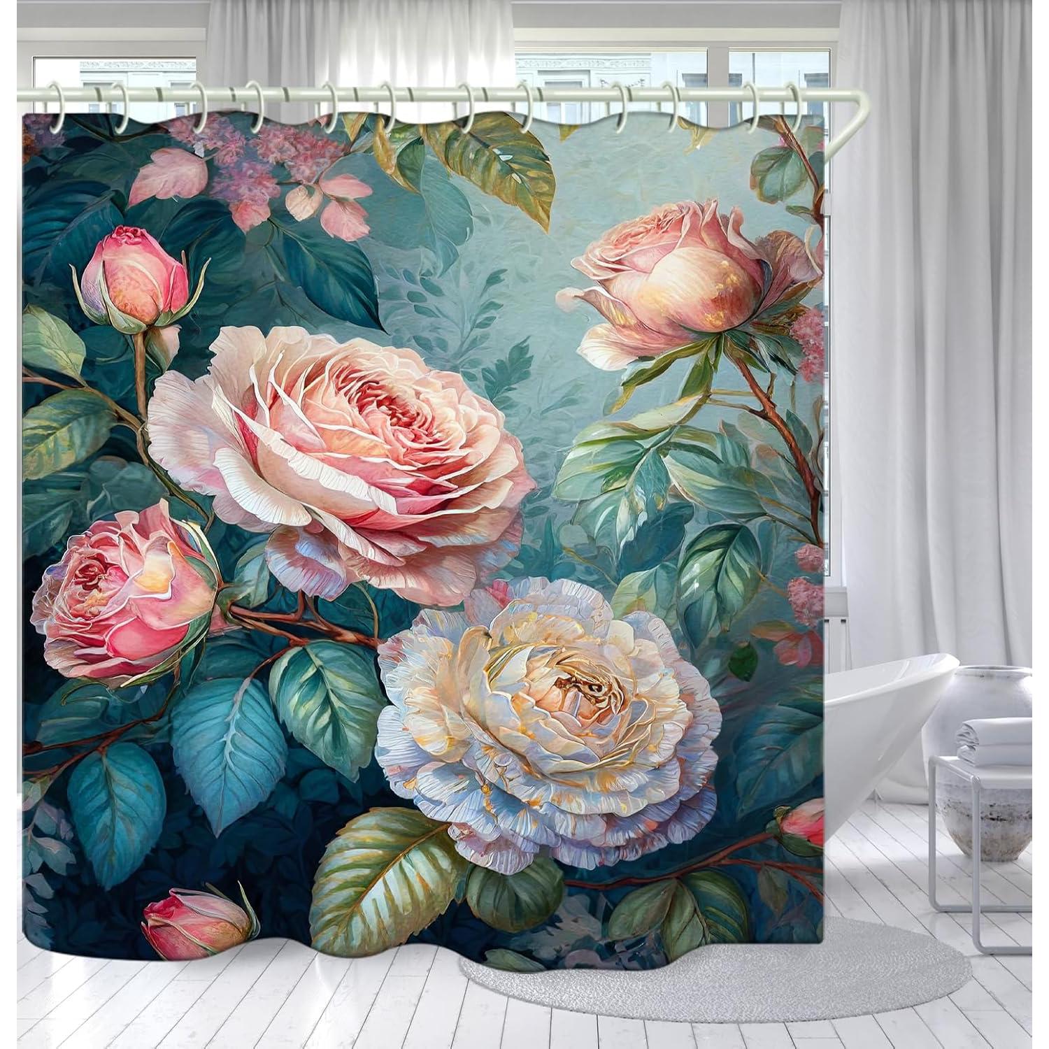 Bathroom Shower Curtain Brings A Pleasant Mood To Bathing, With A Unique Artistic Waterproof Oil Painting Flower Leaf Shower Cur W60H190(CM)-1 Pcs
Bathroom Shower Curtain Brings A Pleasant Mood To Bathing, With A Unique Artistic Waterproof Oil Painting Flower Leaf Shower Cur W60H190(CM)-1 Pcs