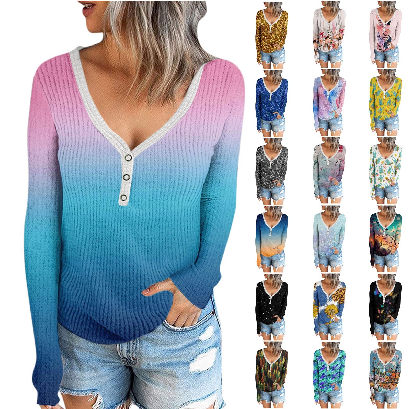 Ladies Printed Round Neck Button Top Long Sleeve Casual Top Ribbed Knit Tops For Women XL небесно-голубой
Ladies Printed Round Neck Button Top Long Sleeve Casual Top Ribbed Knit Tops For Women XL небесно-голубой