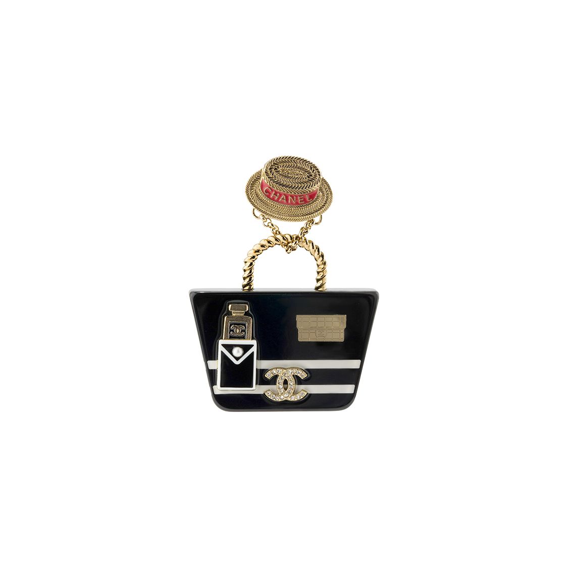 Chanel Mini Bag Shaped Brooch Women Accessories Gold Black AB5793-B04953-NB261 Gold Black
Chanel Mini Bag Shaped Brooch Women Accessories Gold Black AB5793-B04953-NB261 Gold Black
