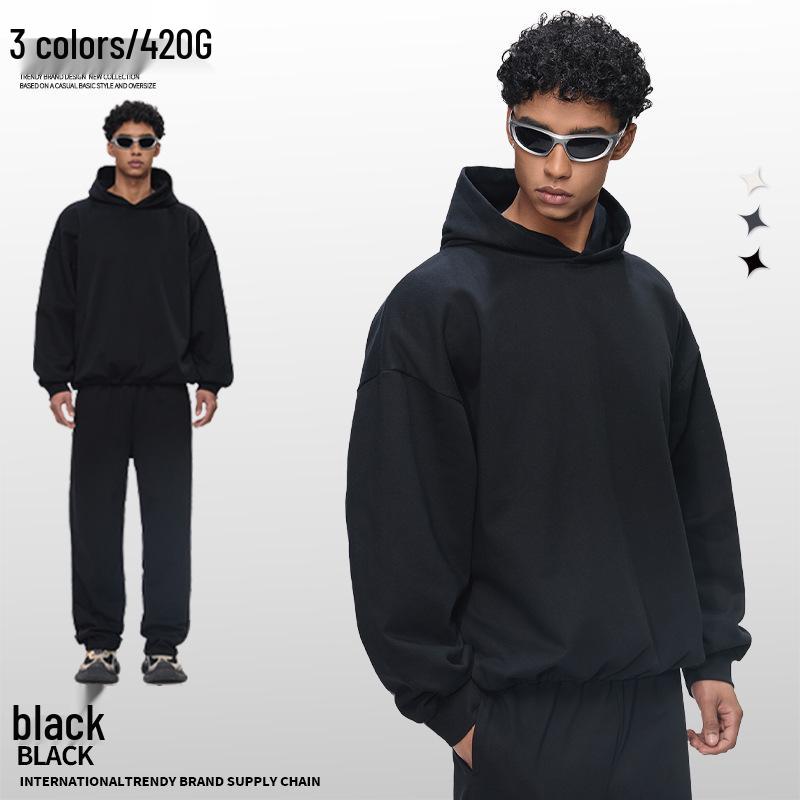 American Style Plus Size Terry Cloth Hoodie - Trendy, High-End, Heavyweight, Loose Casual Pullover for Men Medium чорний
American Style Plus Size Terry Cloth Hoodie - Trendy, High-End, Heavyweight, Loose Casual Pullover for Men Medium чорний