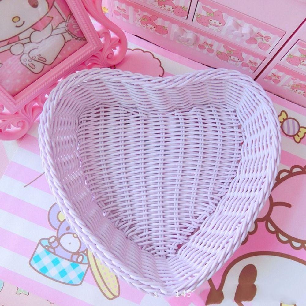 Large Capacity Heart Shape Basket Pink Sundries Organizer Cute Sweet Color Basket Desktop
Large Capacity Heart Shape Basket Pink Sundries Organizer Cute Sweet Color Basket Desktop