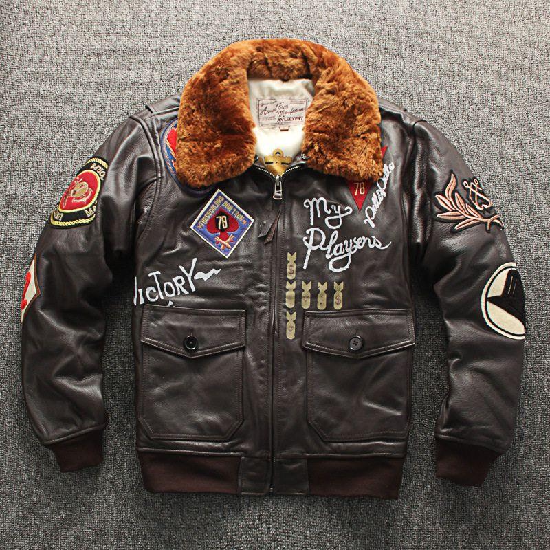Jacket for Men, New Style with Embroidered Gold Label and Flying Wings G1, Cowhide with Cotton, Painted and Embroidered Leather Jacket Flight Suit Brown XL
Jacket for Men, New Style with Embroidered Gold Label and Flying Wings G1, Cowhide with Cotton, Painted and Embroidered Leather Jacket Flight Suit Brown XL