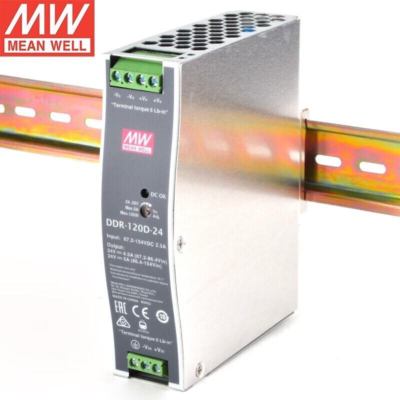 MEANWELL DDR-120D-24 DIN Rail DC-DC Converter
MEANWELL DDR-120D-24 DIN Rail DC-DC Converter