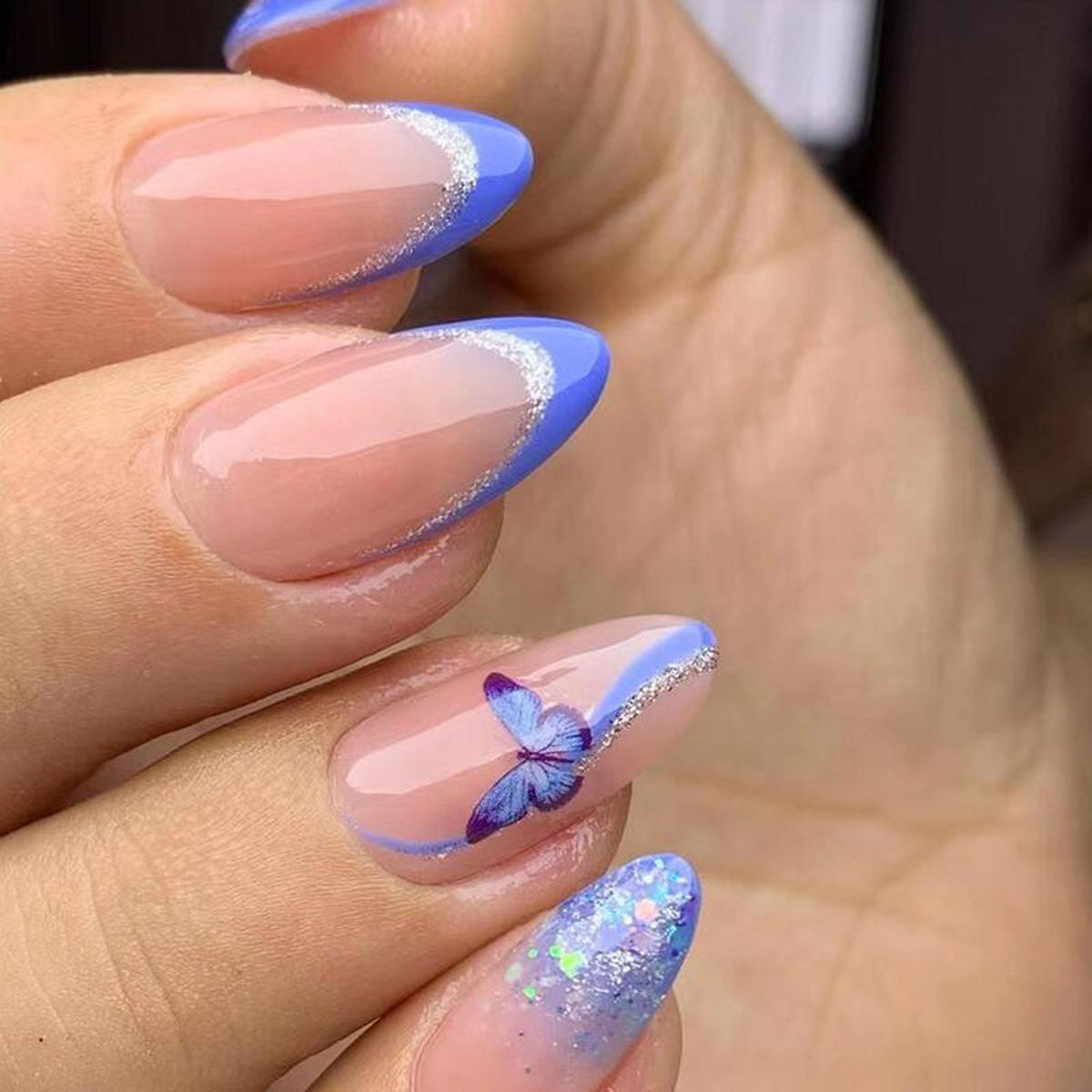 Wearing Nail Patch Medium style Nail Patch Water Drop Blue Butterfly Sparkling Pink French False Nail Wearing Nail
Wearing Nail Patch Medium style Nail Patch Water Drop Blue Butterfly Sparkling Pink French False Nail Wearing Nail