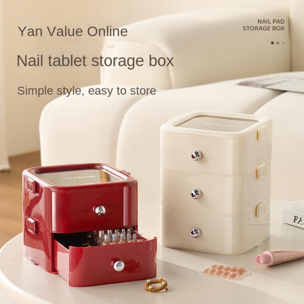 Drawer Type Press on Nail Storage Box Large Capacity Cosmetic Storage Case Desktop Storage Box White-Single Layer
Drawer Type Press on Nail Storage Box Large Capacity Cosmetic Storage Case Desktop Storage Box White-Single Layer