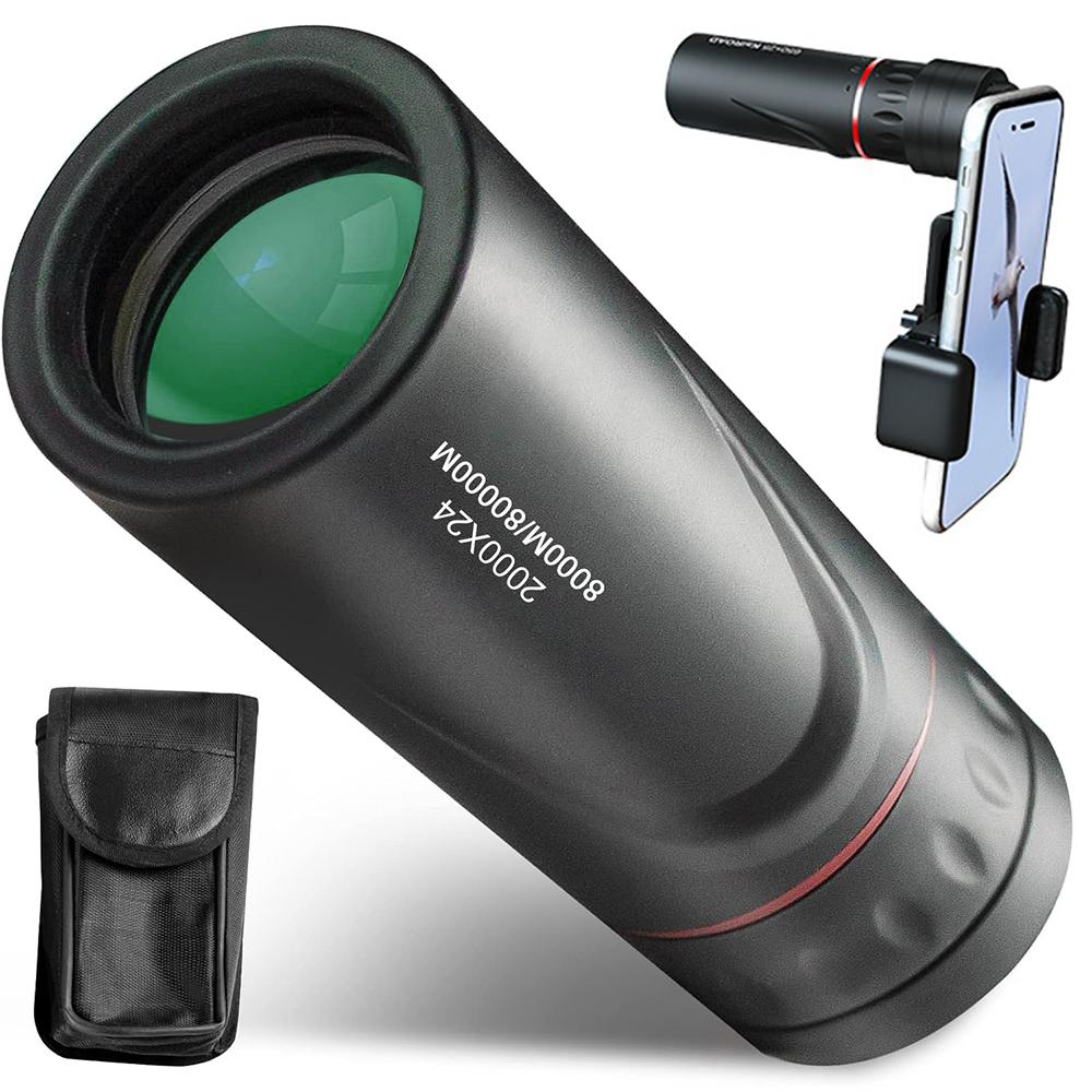 2000x24 Mini Fmc Coated Monocular Telescope Lightweight Pocket Monoscope With Phone Adapter Portable Hd Optical Monocular For Adults Kids Outdoor View чорний
2000x24 Mini Fmc Coated Monocular Telescope Lightweight Pocket Monoscope With Phone Adapter Portable Hd Optical Monocular For Adults Kids Outdoor View чорний