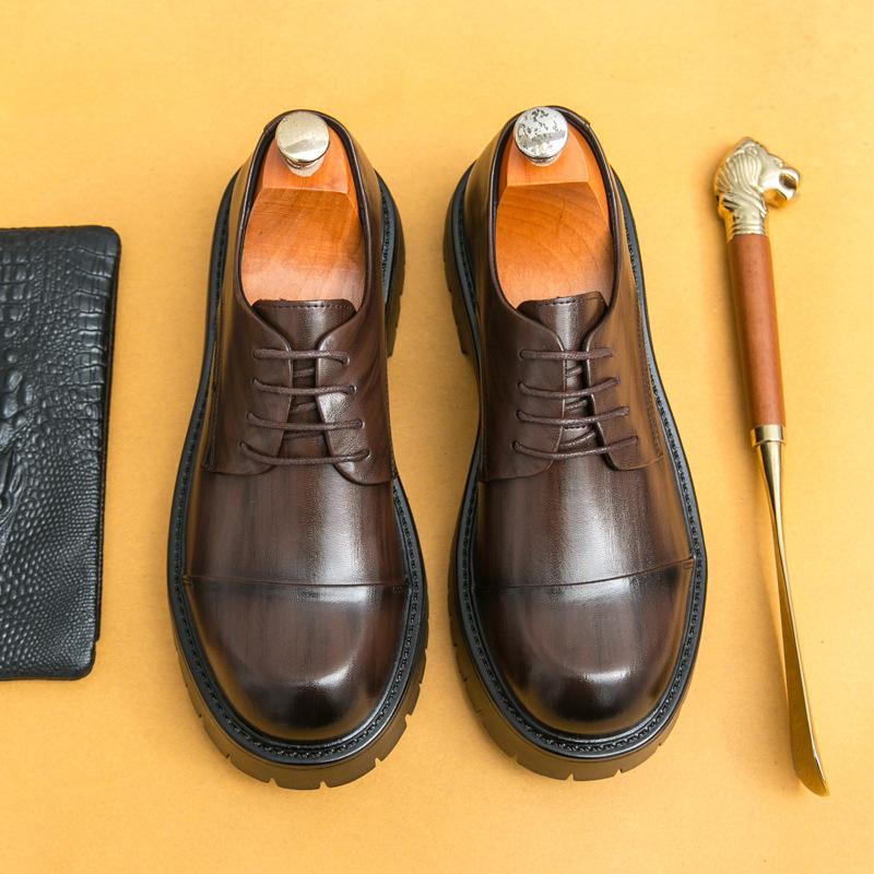 Мужская обувь Большеголовая кожаная обувь Деловая платьевка Черный Тренд Британский Ретро Мужская платформа Коричневые Дерби Мартин 45
Мужская обувь Большеголовая кожаная обувь Деловая платьевка Черный Тренд Британский Ретро Мужская платформа Коричневые Дерби Мартин 45