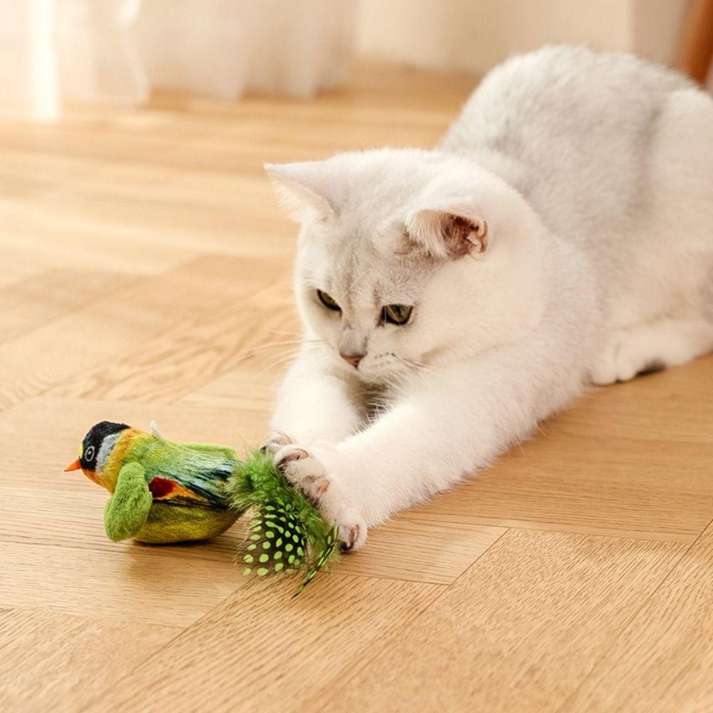 Squeaky Interactive Pet Toy Chirping Plush Bird Toy Cute Simulation Bird Cat Toys For Cat зелений
Squeaky Interactive Pet Toy Chirping Plush Bird Toy Cute Simulation Bird Cat Toys For Cat зелений
