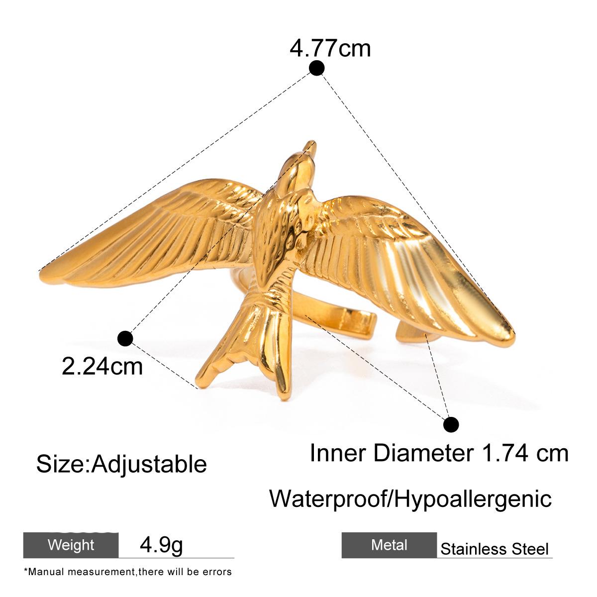 Stainless Steel Metal Peace Dove Fly Bird Rings for Men Women Vintage Dove Wing Anti Allergic Rust Proof Stylish Luxury Jewelry
Stainless Steel Metal Peace Dove Fly Bird Rings for Men Women Vintage Dove Wing Anti Allergic Rust Proof Stylish Luxury Jewelry