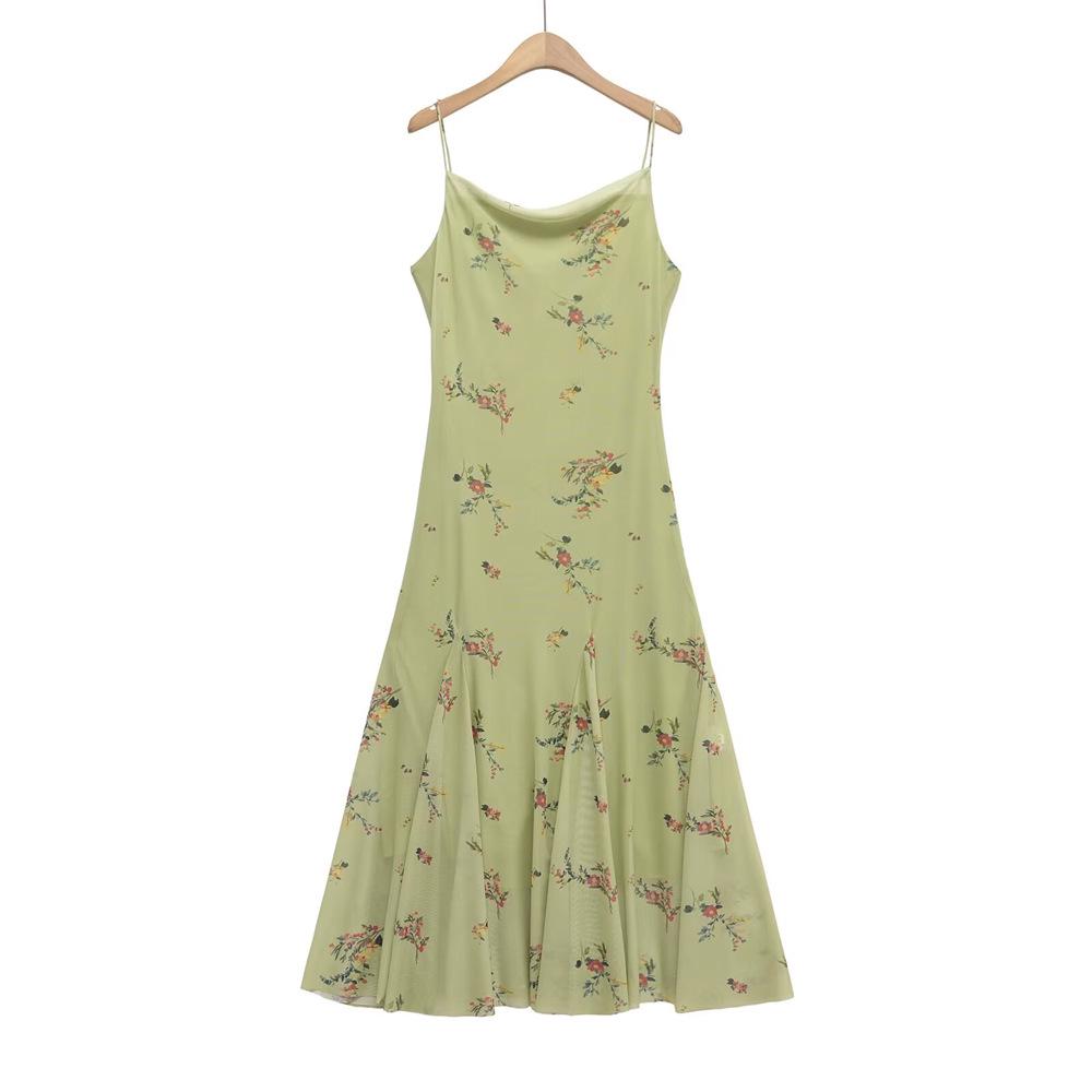 2025 Spring/Summer Women s Asymmetrical Silk Mesh Print Camisole Midi Dress with Draped Collar S
2025 Spring/Summer Women s Asymmetrical Silk Mesh Print Camisole Midi Dress with Draped Collar S