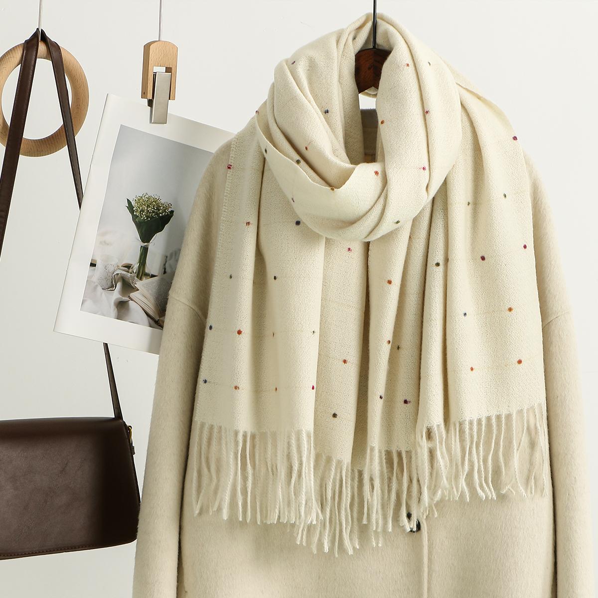 Solid Color Dots Long Thick Scarf Neck Wraps Shawl for Women Girls Warmth Scarves Muffler Student Winter Warm Neckerchief Shawls
Solid Color Dots Long Thick Scarf Neck Wraps Shawl for Women Girls Warmth Scarves Muffler Student Winter Warm Neckerchief Shawls