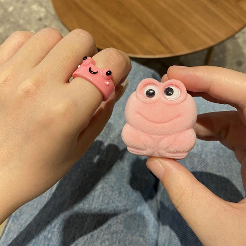 Cute Cartoon Frog Shaped Ring Couple Valentine s Day Frog Ring Cute Animal Ring Accessories Best Friend Pairing Ring Gifts розовый
Cute Cartoon Frog Shaped Ring Couple Valentine s Day Frog Ring Cute Animal Ring Accessories Best Friend Pairing Ring Gifts розовый