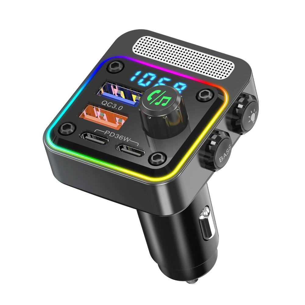 Transmisor FM Bluetooth para coche, cargador rápido PD dual, reproductor de música MP3 manos libres
Transmisor FM Bluetooth para coche, cargador rápido PD dual, reproductor de música MP3 manos libres