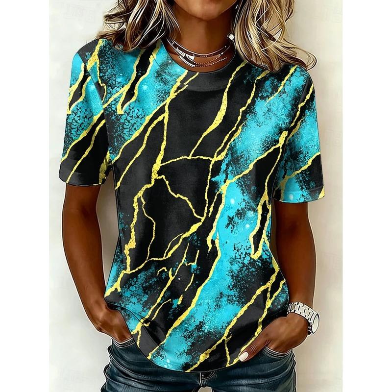 Women s T Shirt Print Graphic Marble Vintage Stylish Casual Short Sleeve Crew Neck Round Neck Regular Tops S
Women s T Shirt Print Graphic Marble Vintage Stylish Casual Short Sleeve Crew Neck Round Neck Regular Tops S