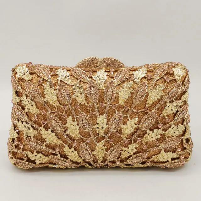 Boutique De FGG Elegant Champagne Crystal Flower Women Minaudiere Evening Bags Wedding Clutch Bridal Diamond Purses and Handbags Mini Clutch
Boutique De FGG Elegant Champagne Crystal Flower Women Minaudiere Evening Bags Wedding Clutch Bridal Diamond Purses and Handbags Mini Clutch