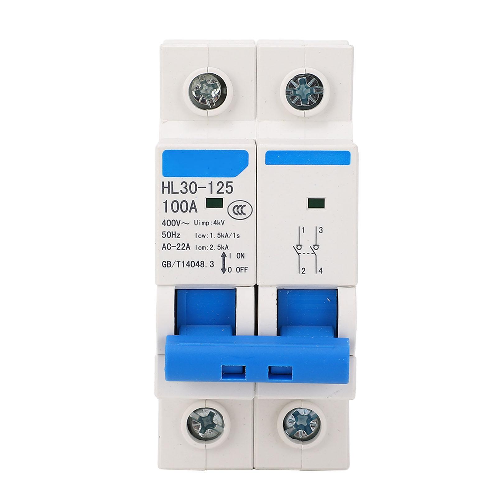 2P Main Switch HL30 125 Isolating Circuit Breaker PC Mini Household Function Disconnector Isolator 100A 400V
2P Main Switch HL30 125 Isolating Circuit Breaker PC Mini Household Function Disconnector Isolator 100A 400V