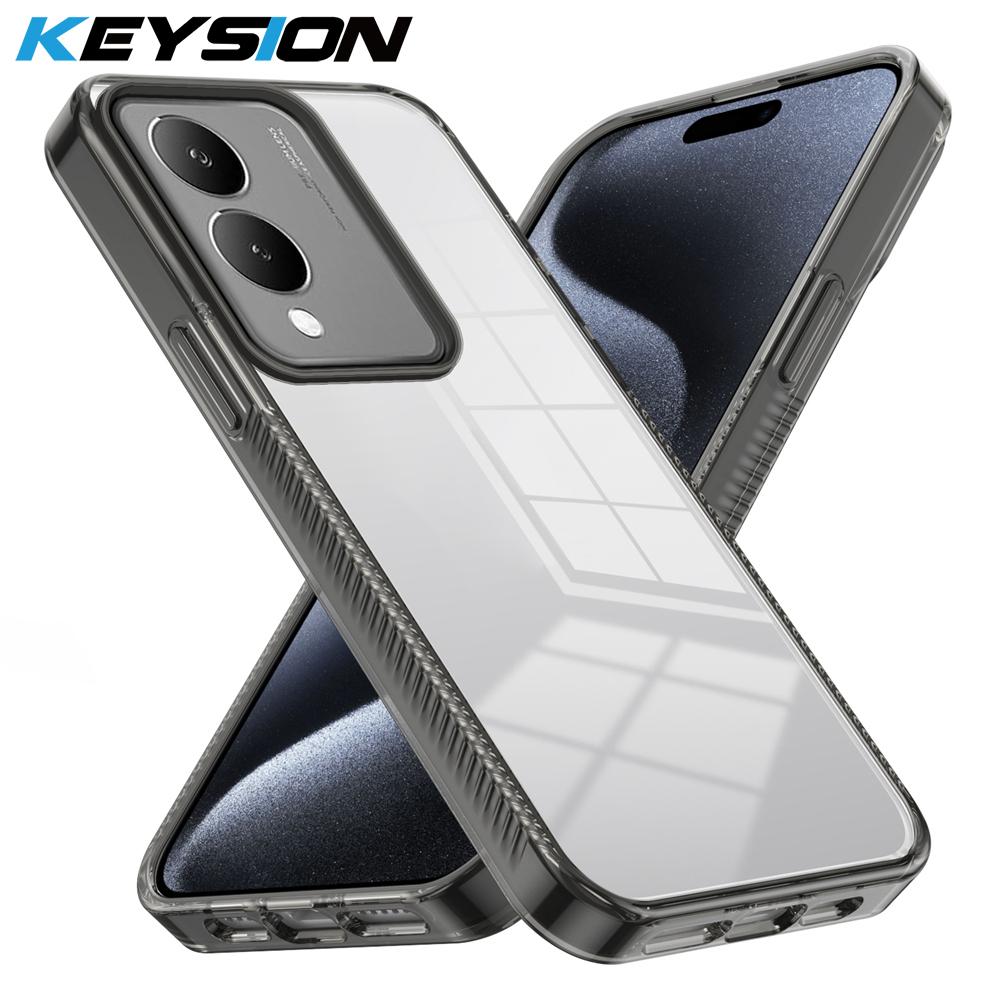 KEYSION Transparent Phone Case for VIVO Y17S 4G Soft TPU+PC Anti-slip HD Clear Shockproof Phone Back Cover for VIVO Y17S for VIVO Y17S чорний
KEYSION Transparent Phone Case for VIVO Y17S 4G Soft TPU+PC Anti-slip HD Clear Shockproof Phone Back Cover for VIVO Y17S for VIVO Y17S чорний