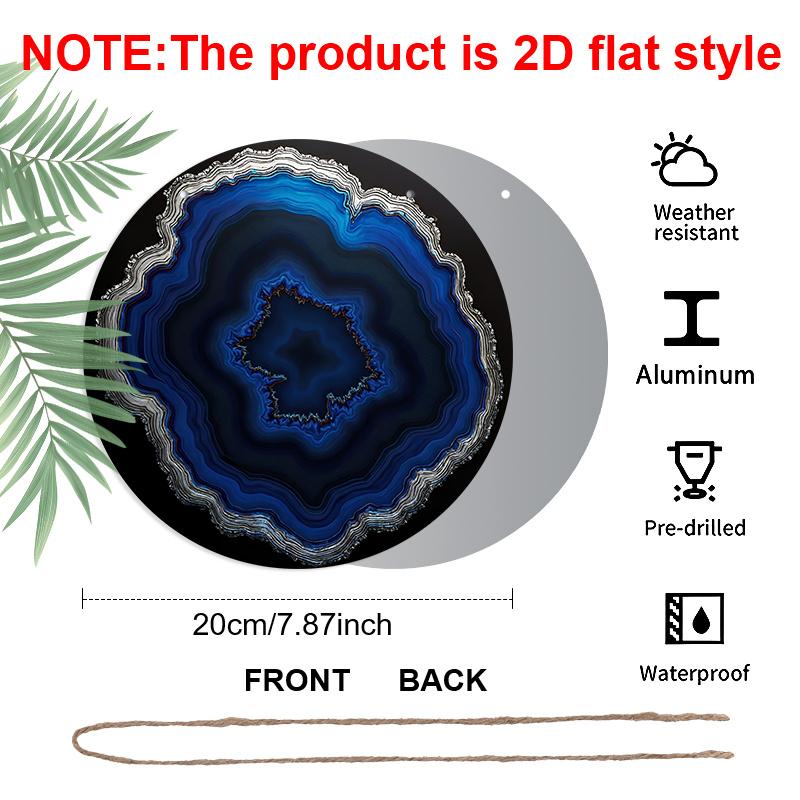 2D Flat Aluminum Sign, Blue Crystal Slice Art Pendant, Bedroom Wall Hanging, Living Room Decoration, Office Decoration, Birthday, New Year, Christmas 1pc
2D Flat Aluminum Sign, Blue Crystal Slice Art Pendant, Bedroom Wall Hanging, Living Room Decoration, Office Decoration, Birthday, New Year, Christmas 1pc