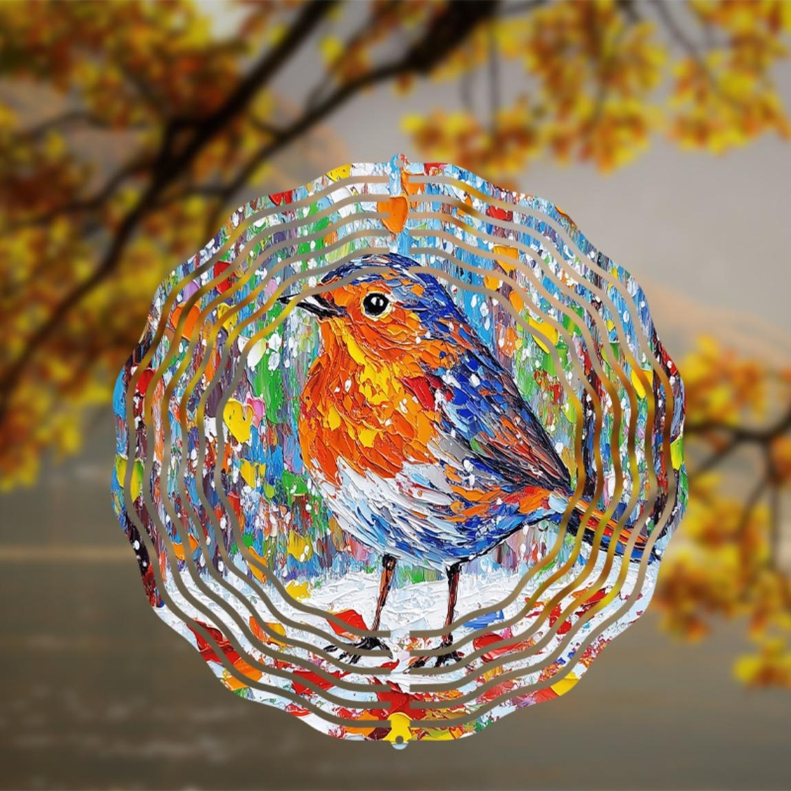 Vibrant 3D Metal Wind Chime - Hand-Painted Colorful Kinetic Bird Sculpture for Garden & Patio Decor (10-Inch) - Weather-Resistant Outdoor 01A
Vibrant 3D Metal Wind Chime - Hand-Painted Colorful Kinetic Bird Sculpture for Garden & Patio Decor (10-Inch) - Weather-Resistant Outdoor 01A