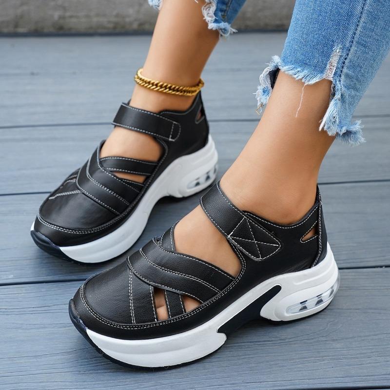 Cross Border Plus Sandals for Women, New Thick Soled Velcro Sandals, European and American Style Hollow Out Breathable Sports Sponge Shoes Wholesale 43 чорний
Cross Border Plus Sandals for Women, New Thick Soled Velcro Sandals, European and American Style Hollow Out Breathable Sports Sponge Shoes Wholesale 43 чорний