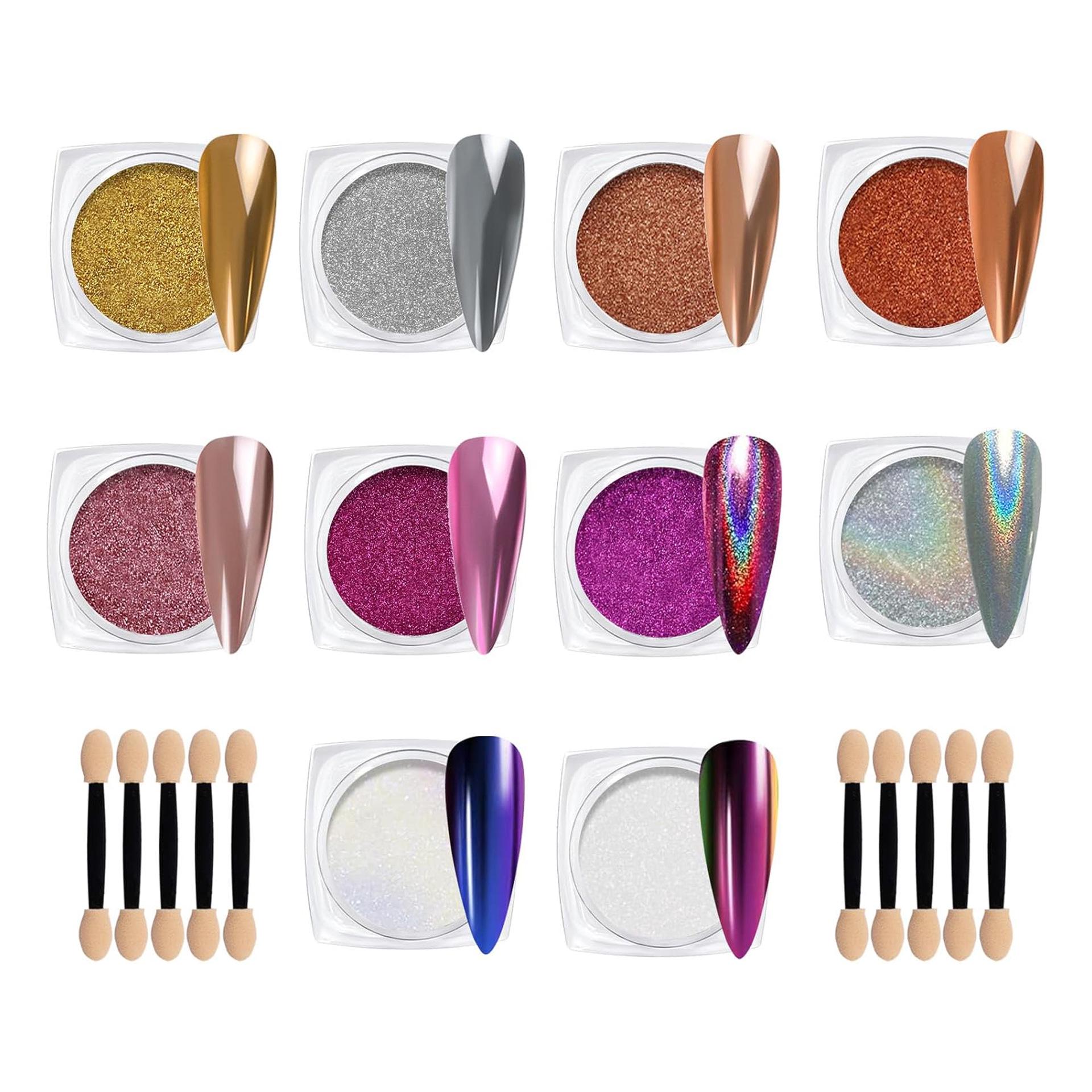 Gold & Silver Aurora Color-Changing Nail Art Mirror Powder - Ultra-Fine Glitter
Gold & Silver Aurora Color-Changing Nail Art Mirror Powder - Ultra-Fine Glitter