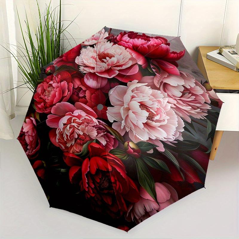 Peonies, Floral Theme 8 Bone Hand Automatic Folding Umbrella, Compact and Portable Design, A Perfect Gift for Birthday, Christmas or Busines
Peonies, Floral Theme 8 Bone Hand Automatic Folding Umbrella, Compact and Portable Design, A Perfect Gift for Birthday, Christmas or Busines