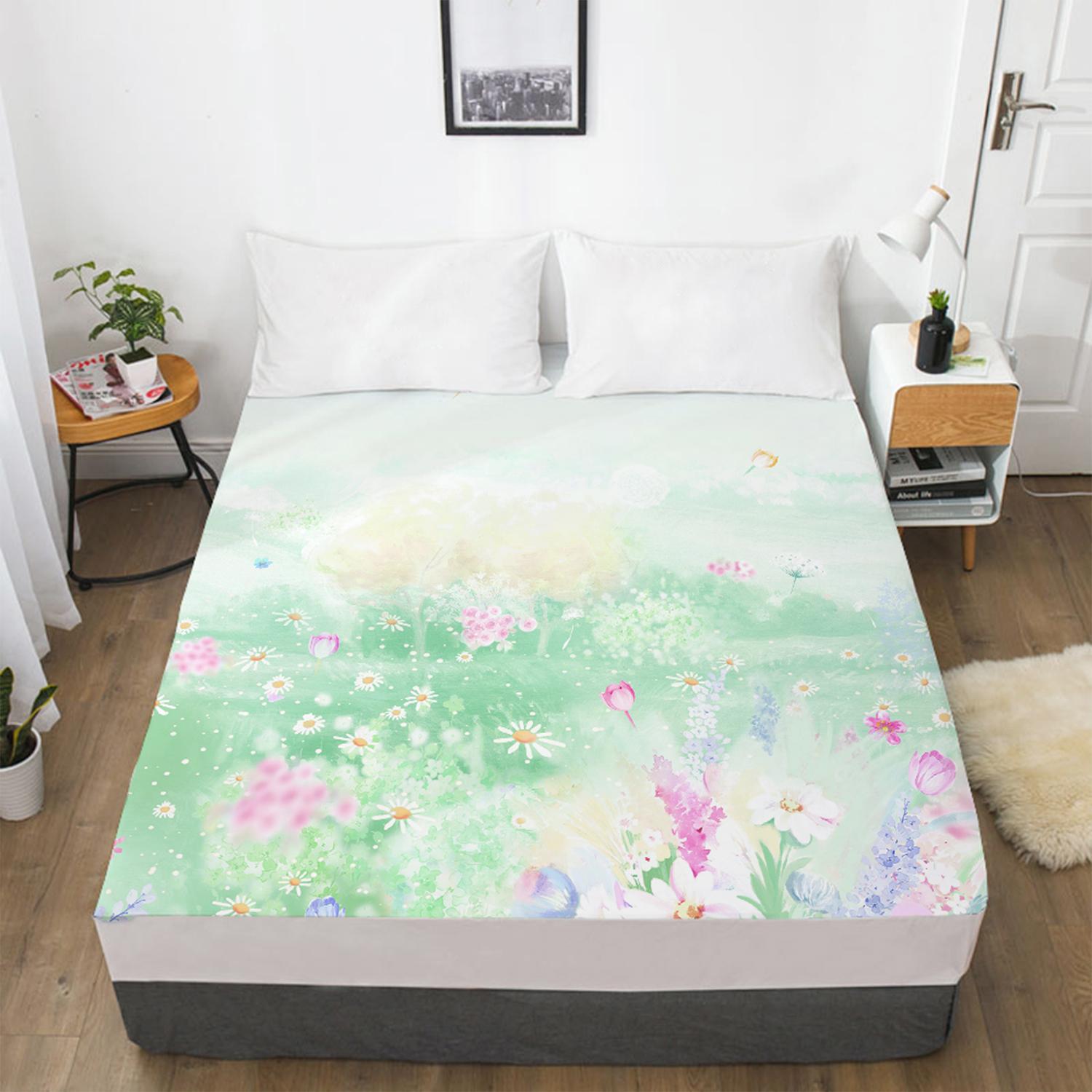 Пододеяльник с 3D-принтом разных размеров, Простыня на резинке, Чехол для матраса, Эластичная простыня на резинке, Набор из 3 предметов, Домашний текстиль, Постельное белье 120cmX200cmX30cm