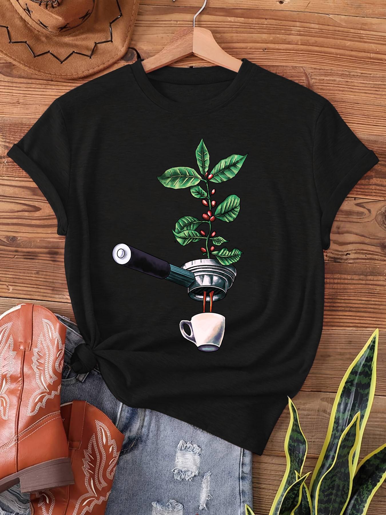 Y-Coffee Bean Tree Barista Print T-Shirt, Short-Sleeved Crew Neck Casual Top for Summer And Spring, Women S Apparel 5XL різнокольоровий
Y-Coffee Bean Tree Barista Print T-Shirt, Short-Sleeved Crew Neck Casual Top for Summer And Spring, Women S Apparel 5XL різнокольоровий