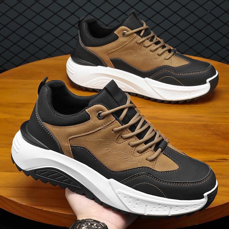 Men s shoes new 2024 autumn and winter trend versatile leather waterproof sports casual shoes men s thick-soled wear-resistant dad shoes 44 коричневий
Men s shoes new 2024 autumn and winter trend versatile leather waterproof sports casual shoes men s thick-soled wear-resistant dad shoes 44 коричневий