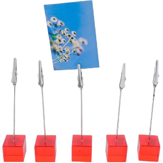 5 pcs Cube Base Polaroid Photo Clip Stand, Desktop Picture Display with Acrylic Gem Block Stand for Paper Memo Note Name Place Card Postcard Memory червоний
5 pcs Cube Base Polaroid Photo Clip Stand, Desktop Picture Display with Acrylic Gem Block Stand for Paper Memo Note Name Place Card Postcard Memory червоний