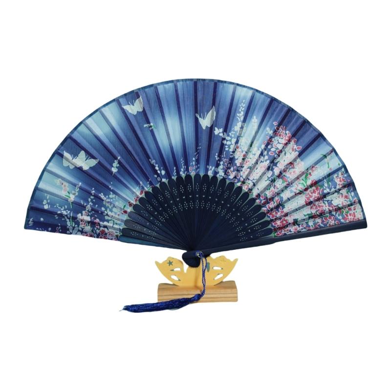 Винтажные цветочные узоры, складной веер с рисунком бабочек, из шелковой ткани, портативные охлаждающие аксессуары, ручной веер для женщин, девушек, подарок
Винтажные цветочные узоры, складной веер с рисунком бабочек, из шелковой ткани, портативные охлаждающие аксессуары, ручной веер для женщин, девушек, подарок