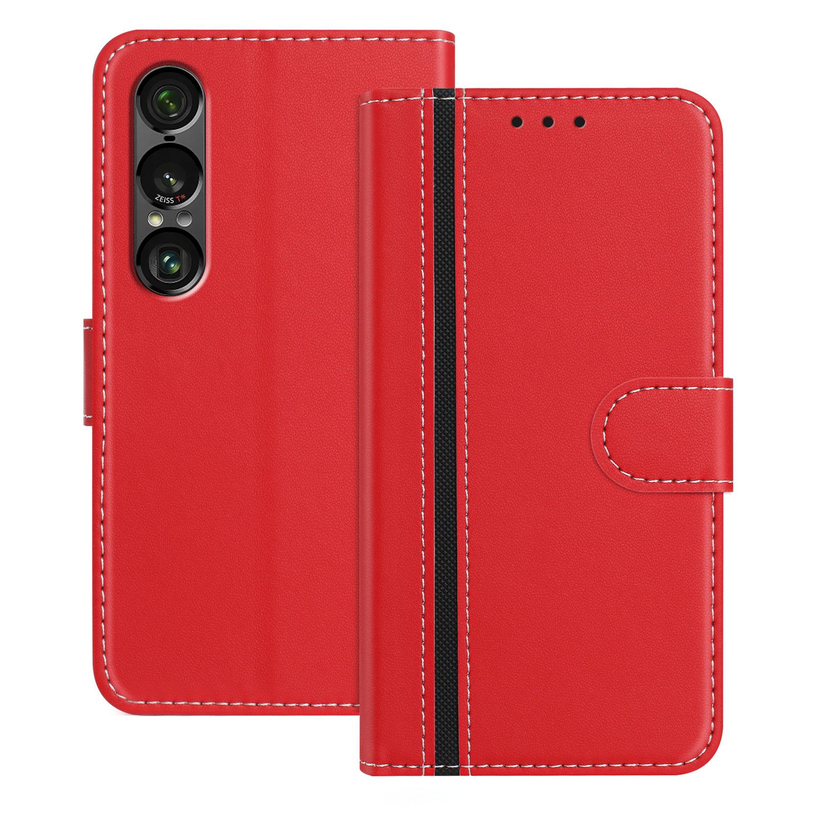 For Sony Xperia 1 VII Phone Cases Wallet Stand Color Splicing Leather Cover with Magnetic Clasp Red
For Sony Xperia 1 VII Phone Cases Wallet Stand Color Splicing Leather Cover with Magnetic Clasp Red