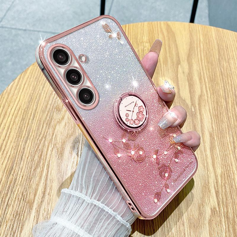 KADEM For Samsung Galaxy M52 5G Flower Pattern Back Cover Ring Kickstand Glitter Gradient TPU Phone Case Rose Gold
KADEM For Samsung Galaxy M52 5G Flower Pattern Back Cover Ring Kickstand Glitter Gradient TPU Phone Case Rose Gold