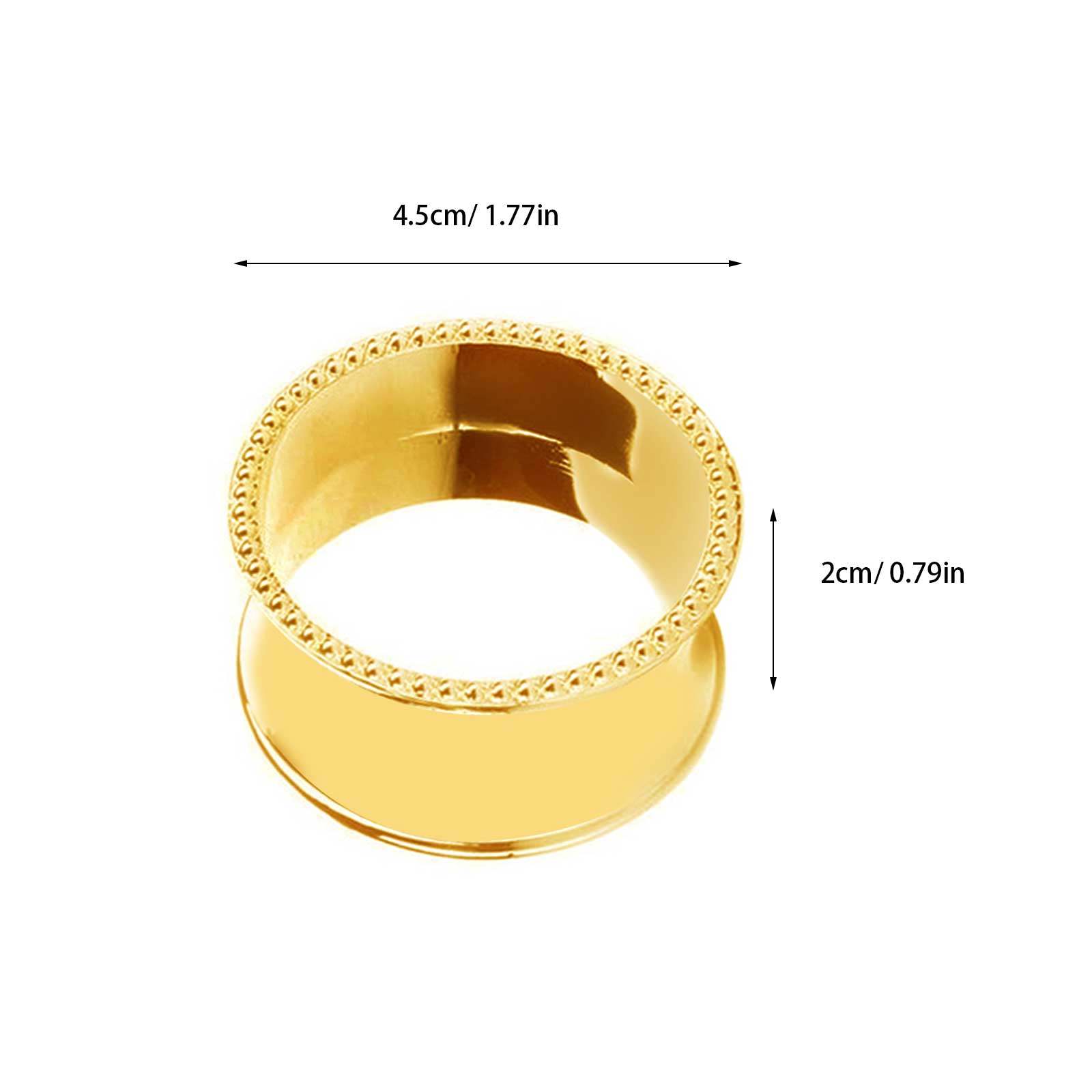 Gold Tone Stainless Steel Oval Napkin Ring Beaded Design Solid Yet Dainty Table Accent for Weddings Banquets Parties Home Dining
Gold Tone Stainless Steel Oval Napkin Ring Beaded Design Solid Yet Dainty Table Accent for Weddings Banquets Parties Home Dining
