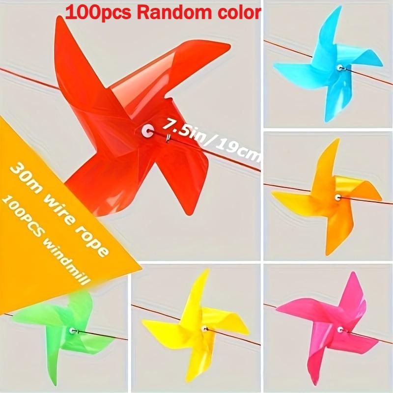 100pcs 4-Blade Pinwheel Garland- Pinwheels with 30m String, For Wedding, Birthday, Party, Garden Decorations | For Outdoor Decor
100pcs 4-Blade Pinwheel Garland- Pinwheels with 30m String, For Wedding, Birthday, Party, Garden Decorations | For Outdoor Decor