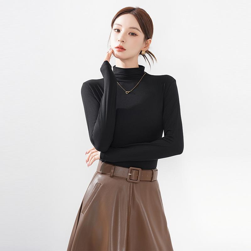 Осенне-зимняя футболка с полувысоким воротником на каждый день, женская, с длинным рукавом, приталенная, пуловер, топ M чёрный
Осенне-зимняя футболка с полувысоким воротником на каждый день, женская, с длинным рукавом, приталенная, пуловер, топ M чёрный