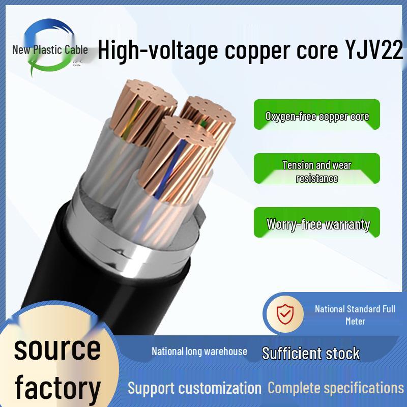 High Voltage ZC-YJV22 Copper Core Armored Flame Retardant Fire Resistant Single or Three Core Power Cable
High Voltage ZC-YJV22 Copper Core Armored Flame Retardant Fire Resistant Single or Three Core Power Cable