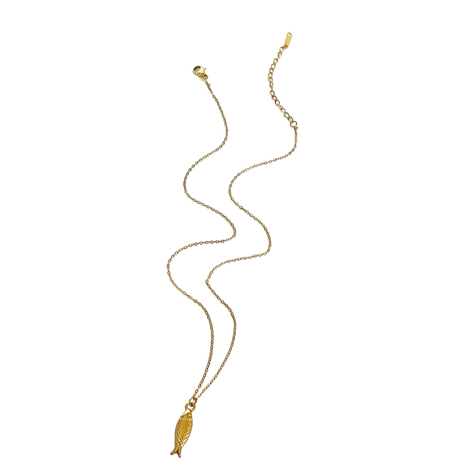 Уникальный дизайн Подвеска в виде рыбы Ожерелье Прочная нержавеющая сталь Водонепроницаемый Ювелирный аксессуар для женщин Принадлежности для пляжной вечеринки 3
Уникальный дизайн Подвеска в виде рыбы Ожерелье Прочная нержавеющая сталь Водонепроницаемый Ювелирный аксессуар для женщин Принадлежности для пляжной вечеринки 3