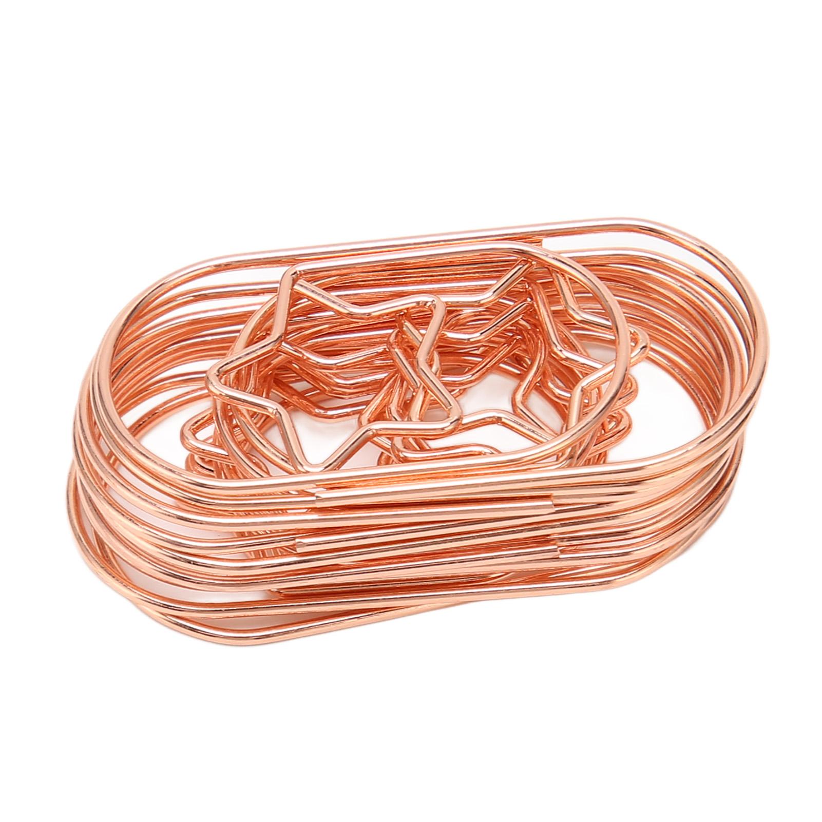 100pcs Rose Gold Star Paper Clips Slip Resistance Rust Prevention Cute Paper Clips for Office School
100pcs Rose Gold Star Paper Clips Slip Resistance Rust Prevention Cute Paper Clips for Office School