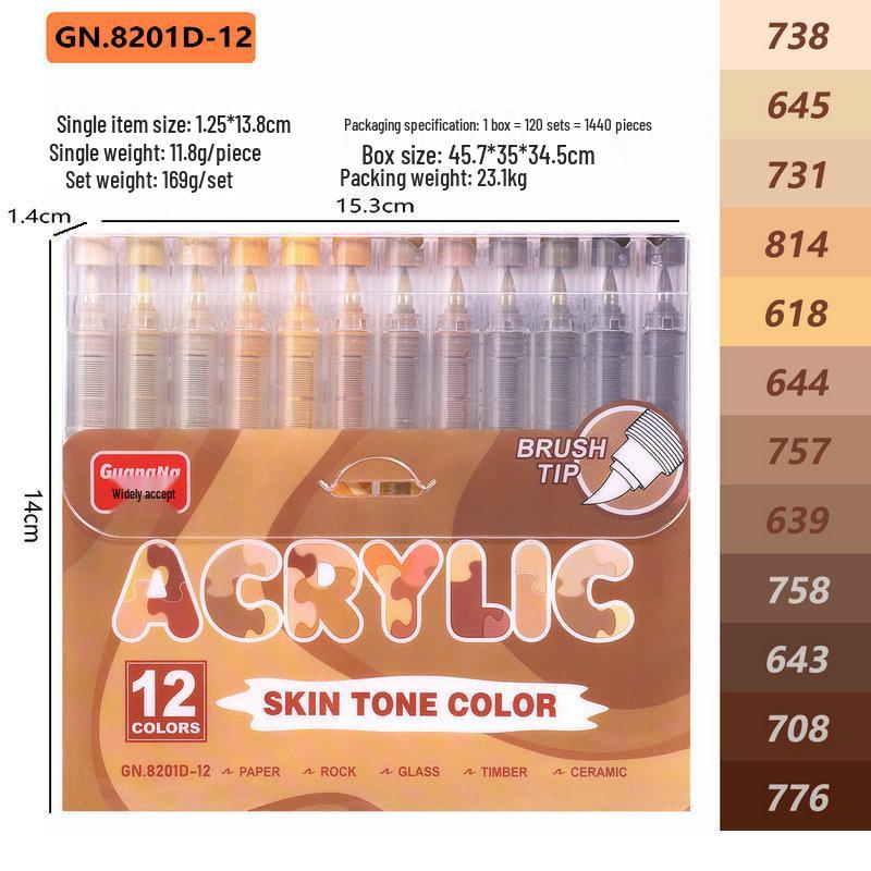 Broadly Recruit Liquid Ink Acrylic Marker - Skin Tone Soft Tip for Student Art, Manga, Macaron, Anime, Watercolor
Broadly Recruit Liquid Ink Acrylic Marker - Skin Tone Soft Tip for Student Art, Manga, Macaron, Anime, Watercolor