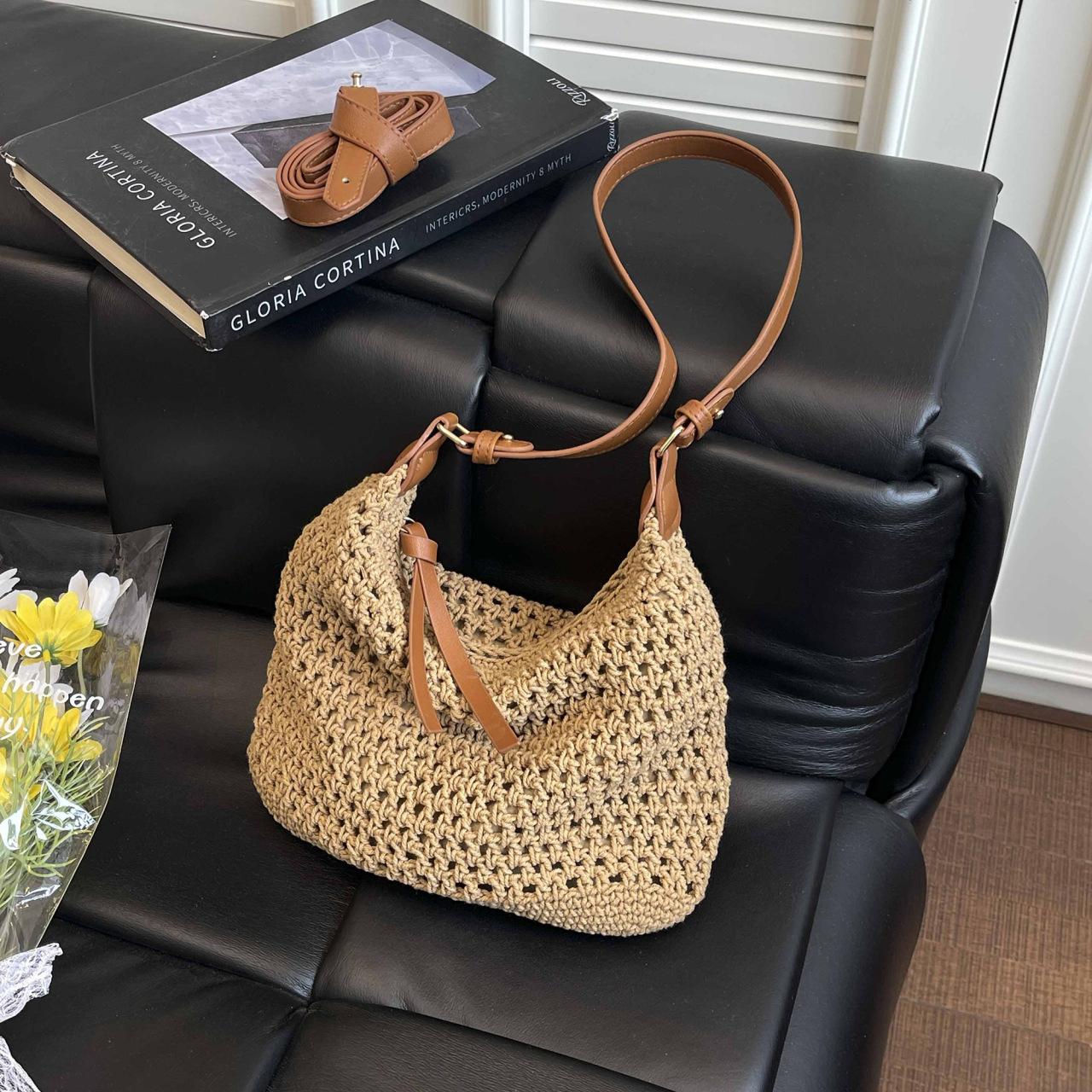 New Lazy Style Large Capacity Tote Bag Fashiable and Versatile Beach Bag Vacati Straw Casual and Simple Shoulder Bag хакі
New Lazy Style Large Capacity Tote Bag Fashiable and Versatile Beach Bag Vacati Straw Casual and Simple Shoulder Bag хакі