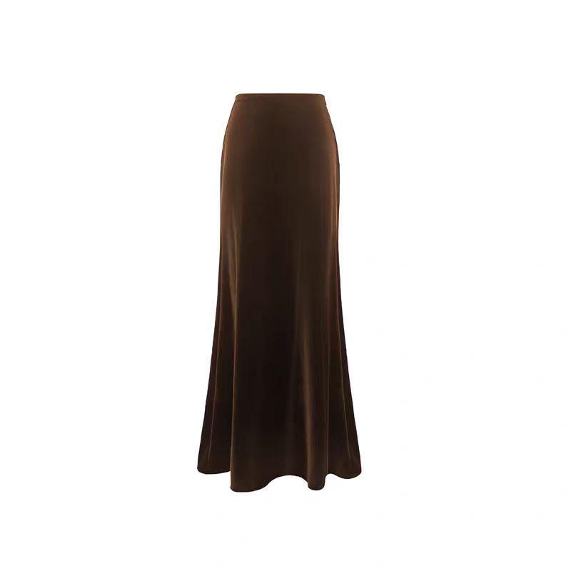 Petite Korean Velvet Midi Skirt for Women - Autumn Luxury, Slimming Diagonal Cut, Elastic Waist XS (85-95 Jin)
Petite Korean Velvet Midi Skirt for Women - Autumn Luxury, Slimming Diagonal Cut, Elastic Waist XS (85-95 Jin)