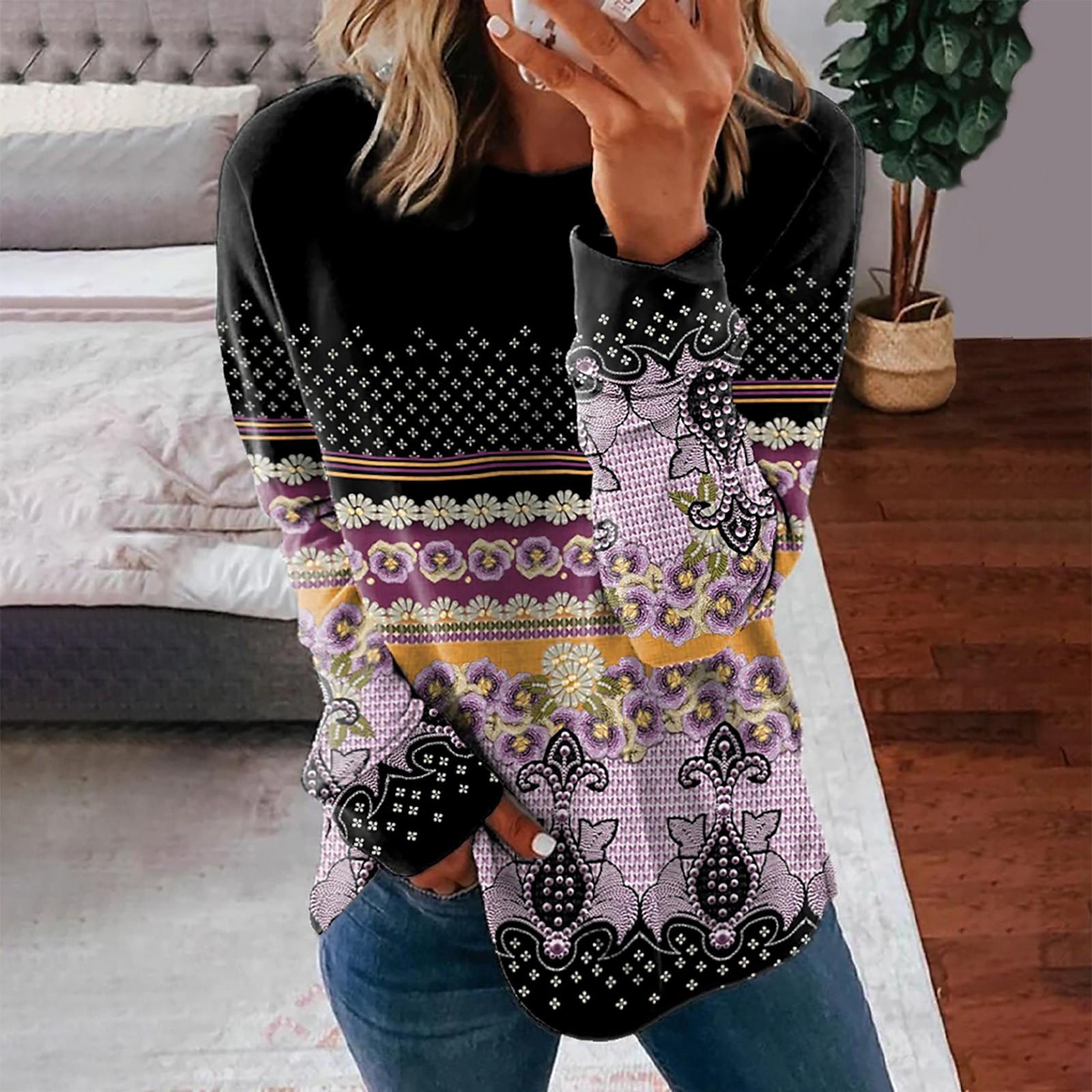 Ladies Casual Flower Print Long Sleeve Round Neck Pullover T-Shirt Top XL фіолетовий
Ladies Casual Flower Print Long Sleeve Round Neck Pullover T-Shirt Top XL фіолетовий