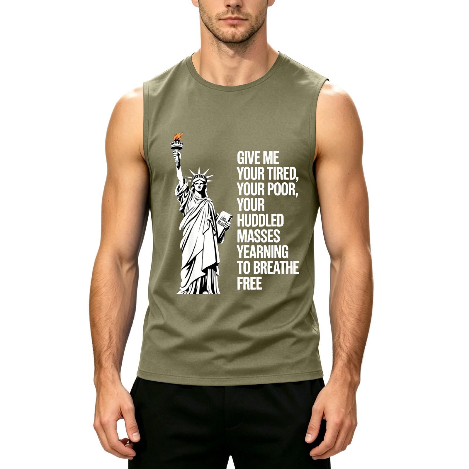 Men’s Sleeveless Tank Top with Statue of and Labor Day Print Casual Crew Neck Relaxed Fit Soft Material L армия зеленый
Men’s Sleeveless Tank Top with Statue of and Labor Day Print Casual Crew Neck Relaxed Fit Soft Material L армия зеленый
