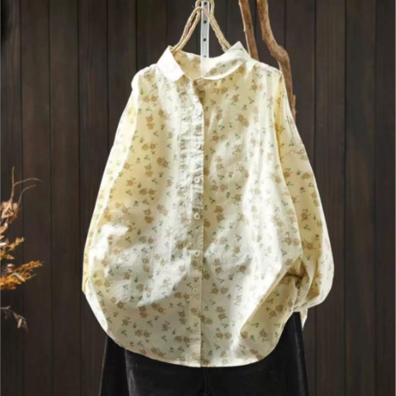 Johnature Женские винтажные рубашки с цветочным принтом, отложным воротником, осенние мягкие блузки с длинным рукавом, женская рубашка на пуговицах One Size бежевый
Johnature Женские винтажные рубашки с цветочным принтом, отложным воротником, осенние мягкие блузки с длинным рукавом, женская рубашка на пуговицах One Size бежевый