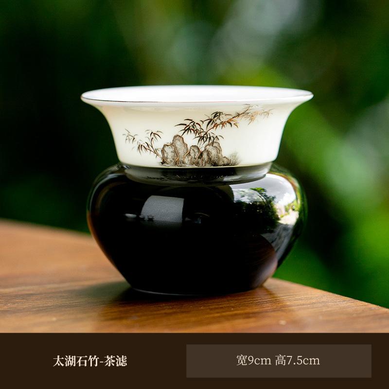 Taihu Stone Bamboo Jade Porcelain Tea Separator Infusor Luxury Tea Strainer Dispenser Tea Making Tea Filter Drinkware Ornaments
Taihu Stone Bamboo Jade Porcelain Tea Separator Infusor Luxury Tea Strainer Dispenser Tea Making Tea Filter Drinkware Ornaments