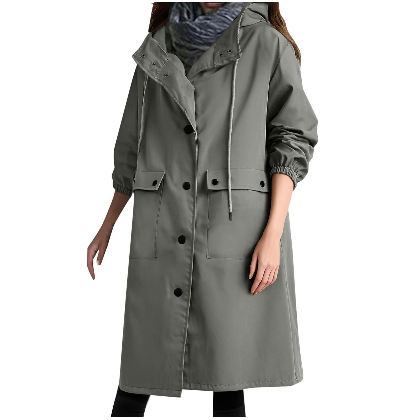 Women s Fashionable Solid Color Hooded Button Pocket Casual Long Windbreaker Jacket XL
Women s Fashionable Solid Color Hooded Button Pocket Casual Long Windbreaker Jacket XL