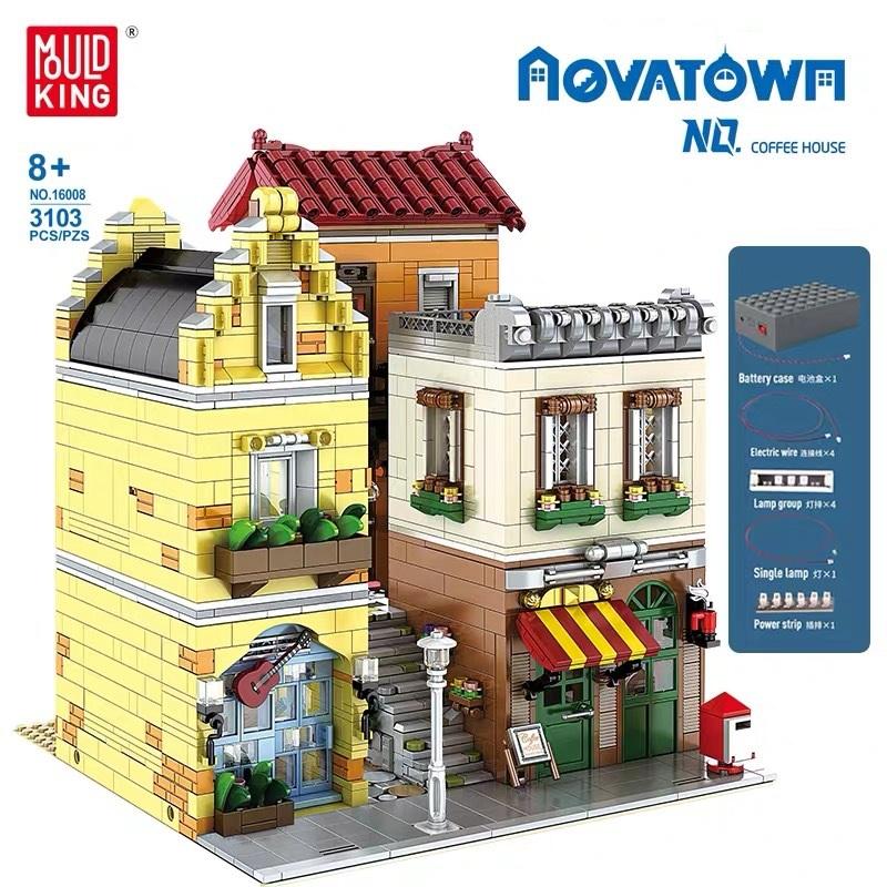 MOLD KING MOC Streetview, модель кофейни, строительные блоки, сборочные кирпичи, детские развивающие игрушки, рождественские подарки
MOLD KING MOC Streetview, модель кофейни, строительные блоки, сборочные кирпичи, детские развивающие игрушки, рождественские подарки